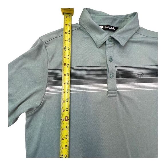 Travis Matthew Men's Striped Short Sleeve Golf Polo Shirt Mint Green Small - Picture 6 of 11